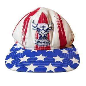 Chicago Bulls Windy City Hardwood ‘47 America Flag USA NBA Snapback Hat Cap